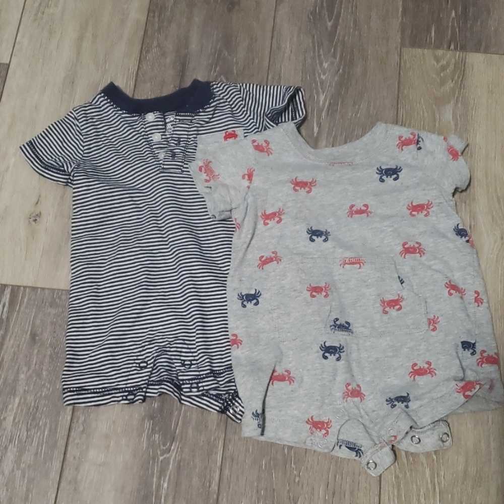 2 Carter's Infant Boys Rompers